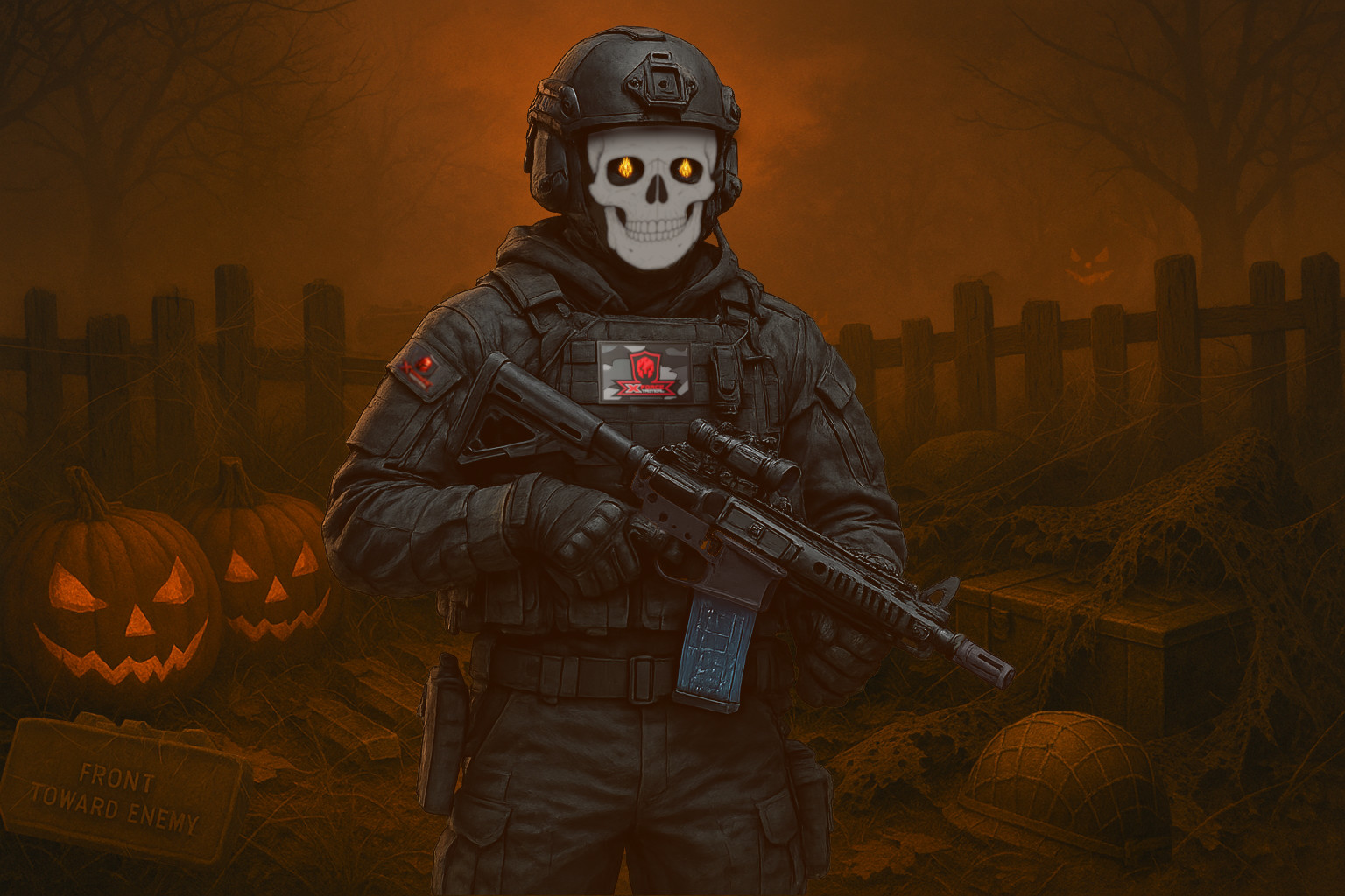 Ghost Soldier in Tactical Gear-Finished-no flame Halloween Revolution Banner Image
