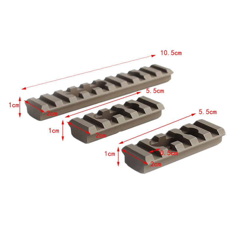 Parallel Picatinny Rails 3 Pcs Metal Picatinny Rail Set - Black | X-Force Tactical