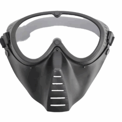 Tactical Military Facemask Aviator Lense – Black