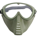 Tactical Military Facemask Aviator Lense - OD Green
