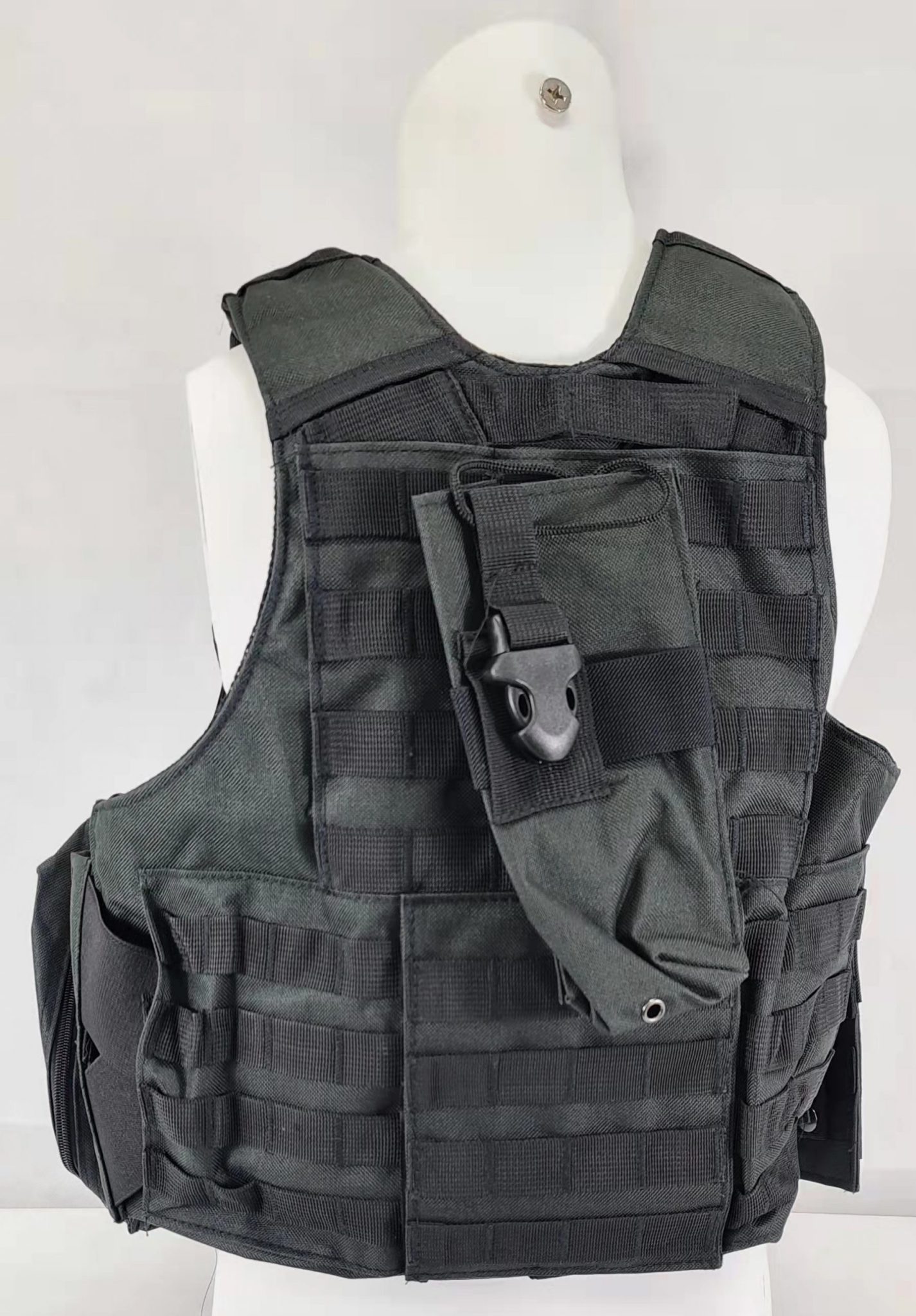 Ghost Tactical Vest 600D Nylon Molle System - Black - X-Force Tactical