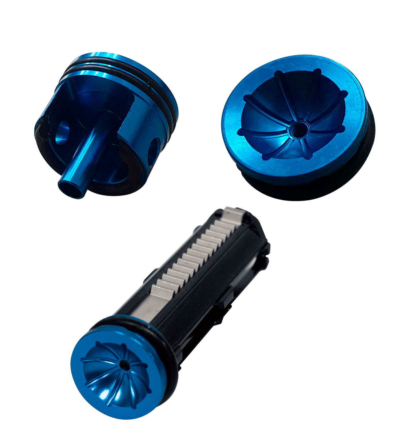 BOLT CNC High Speed Aluminum Piston Set Blue XForce Tactical