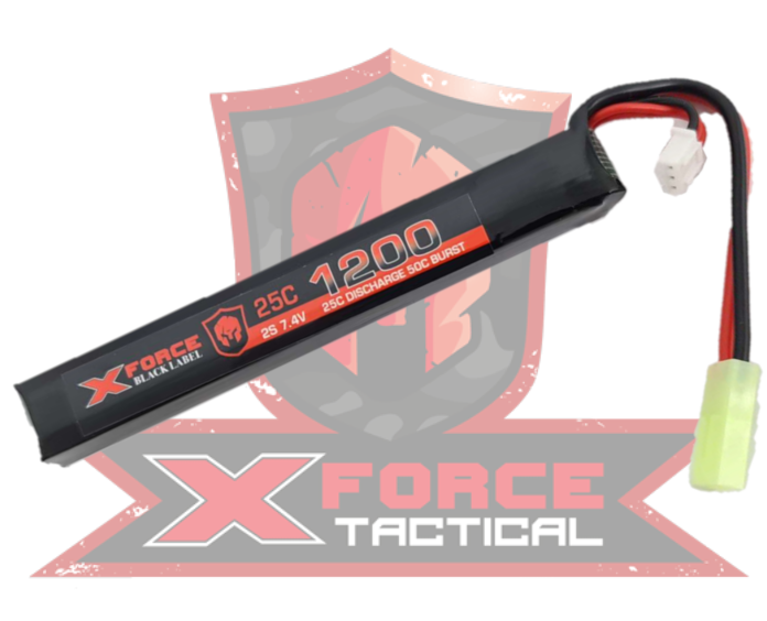 X-Force Black Label 1200mah 7.4v Lipo Battery Mini Tamiya