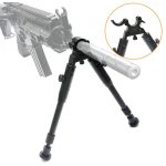 SBEDAR 6 Inch Tactical Bipod Dragon Claw Clamp-on Folding Bipod - Black