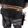 Classic Western Dark Leather Gun Belt - Ornate Cowboy Design