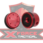 2Pcs Silent Piston Head + Air Cylinder Red