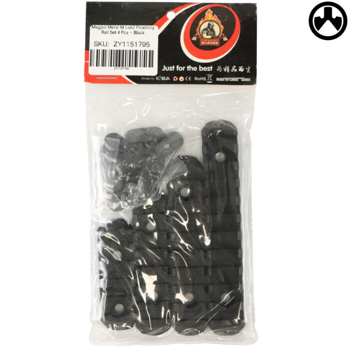 Magpul Metal M-Lok2 Picatinny Rail Set 4 Pcs - Black