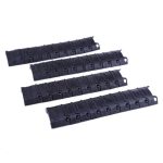 4 Pcs Adjustable Nylon Picatinny Rail Covers - Black