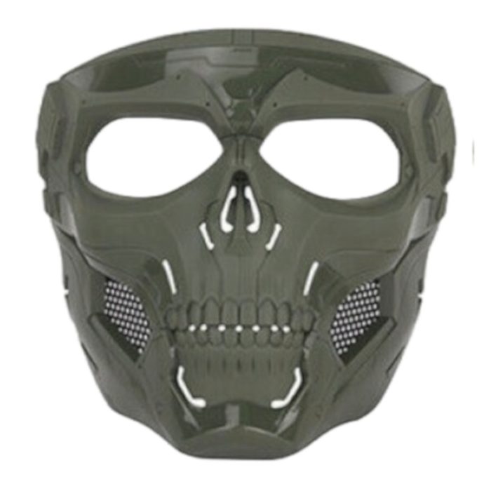 Skull Messenger Nylon Protection Mask Olive Drab