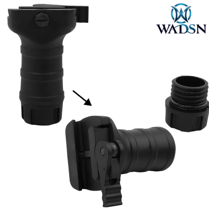 TGD Black QD Short Stubby Shrapnel Vertical Grip by WADSN