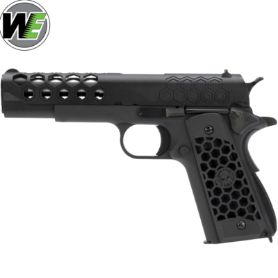 WE Tech 1911 Hex Cut GBB Pistol Gel Blaster – Gen 2 Black