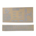 White Metal Sticker Set for Gel blasters