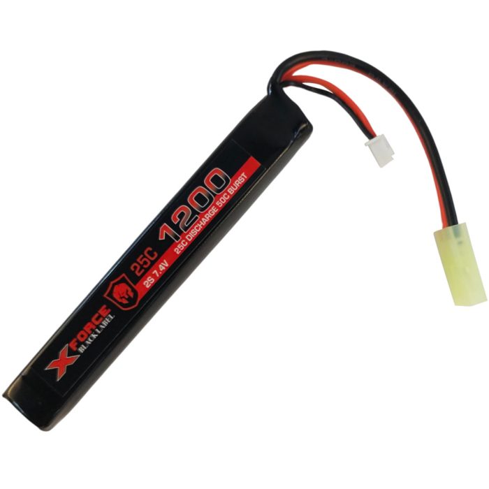 X-Force Black Label 1200mah 7.4v Lipo Battery Mini Tamiya