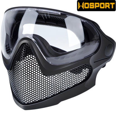 Wosport Pilot Mask (Steel mesh version) – Black