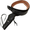 Classic Western Black Leather Gun Belt - Ornate Cowboy Design