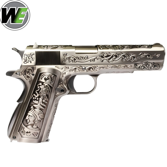 WE Tech 1911 Floral Pattern Gel Blaster Pistol - Silver