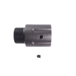 2cm Metal Fluted Outer Barrel Extension with Grub Screw - Black