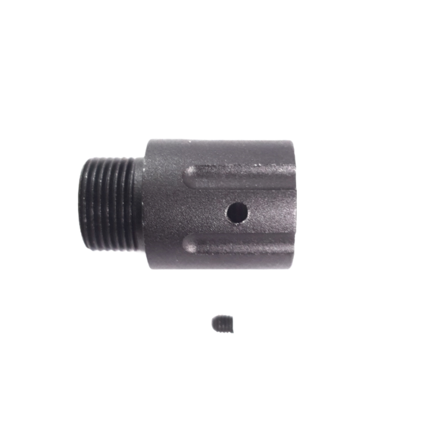 2cm Metal Fluted Outer Barrel Extension with Grub Screw Black X