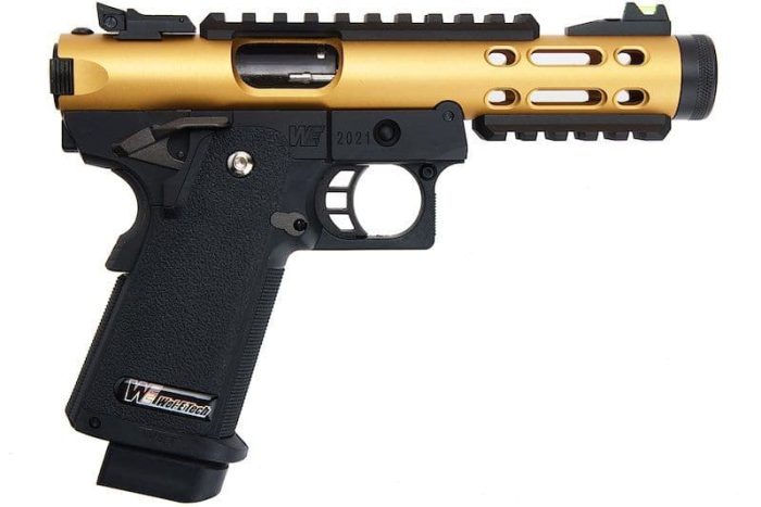 We-Tech Galaxy Hi-Capa 5.1 Type A GBB Gel Blaster Pistol - Gold Slide R Frame