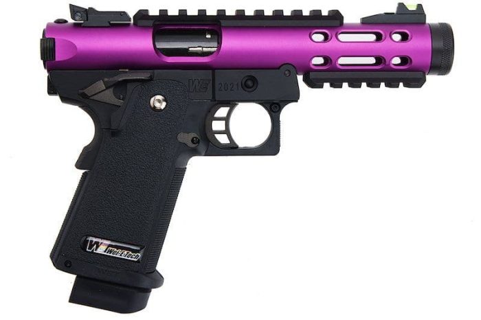 We-Tech Galaxy Hi-Capa 5.1 Type A GBB Gel Blaster Pistol - Purple Slide R Frame