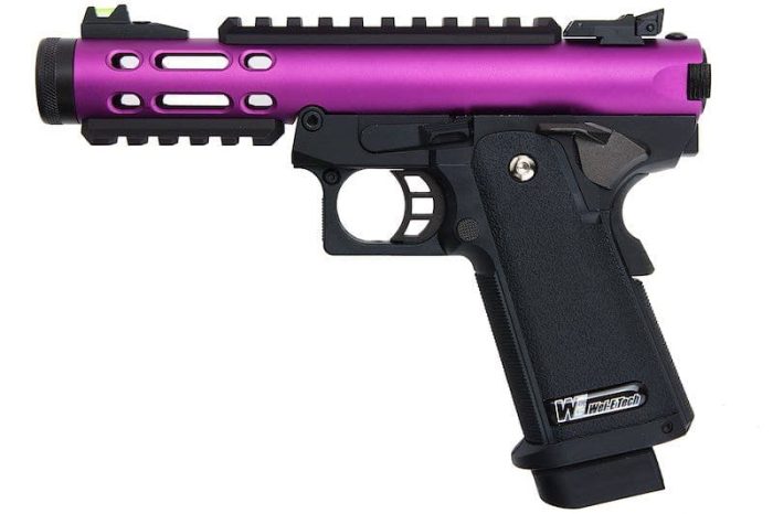 We-Tech Galaxy Hi-Capa 5.1 Type A GBB Gel Blaster Pistol - Purple Slide R Frame