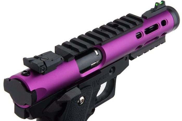 We-Tech Galaxy Hi-Capa 5.1 Type A GBB Gel Blaster Pistol - Purple Slide R Frame