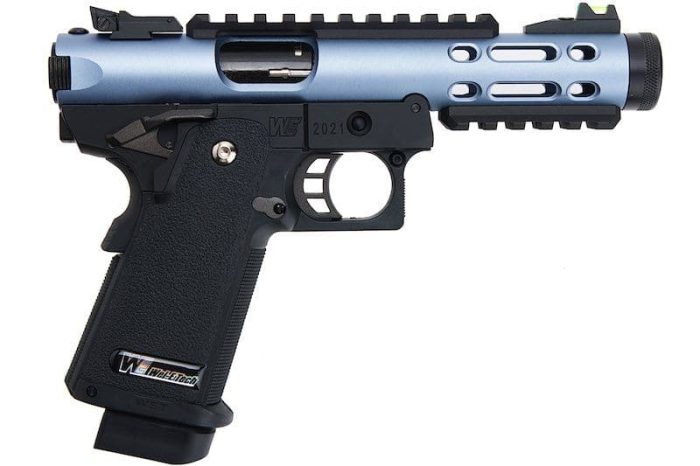 We-Tech Galaxy Hi-Capa 5.1 Type A GBB Gel Blaster Pistol - Blue Upper R Frame