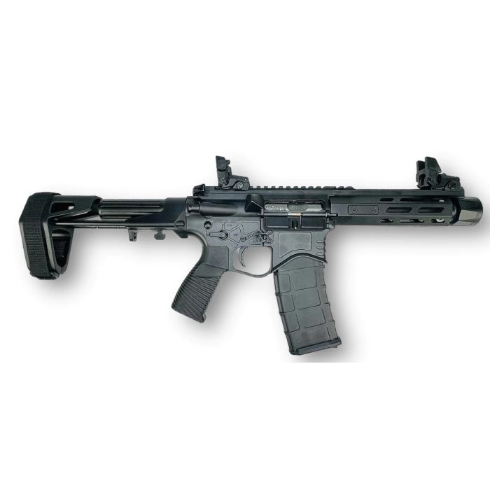 Predator M4 CQB Full Metal GBBR Gel Blaster PDW MC6592M - Black by Golden Eagle