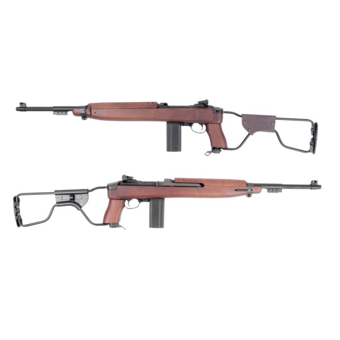 Kings Arms - M1A1 Paratrooper GBBR Carbine Gel Blaster Rifle Replica with Real Wood Body
