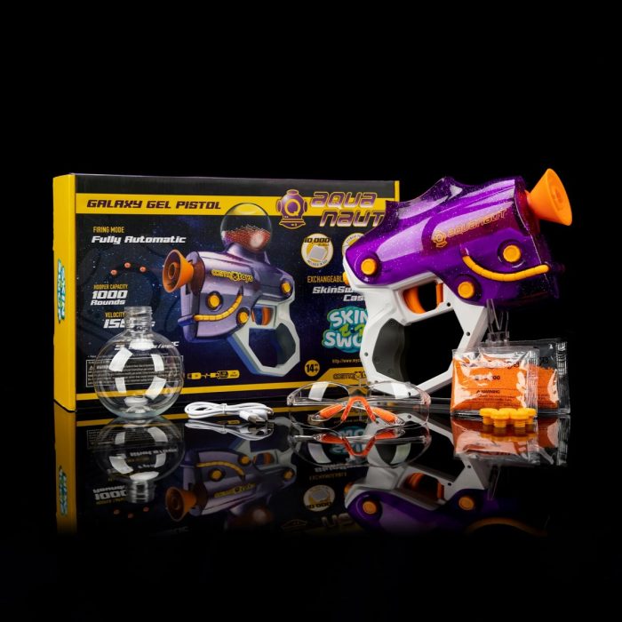 CosmoX Aquanaut Sci-Fi Gel Blaster Pistol - Purple with Glitter