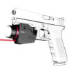 Tactical 150 Lumen Pistol LED Torch / Red Laser Combo- Black