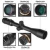XFTactical Adjustable Zoom Sniper Rifle Scope 4-12x40