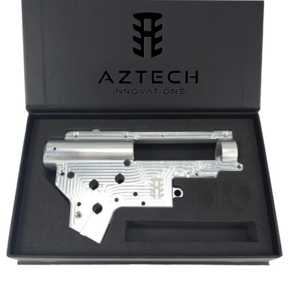 AZTECH Scythe V2 CNC Gel Blaster Gearbox in 7075 Alloy - Silver