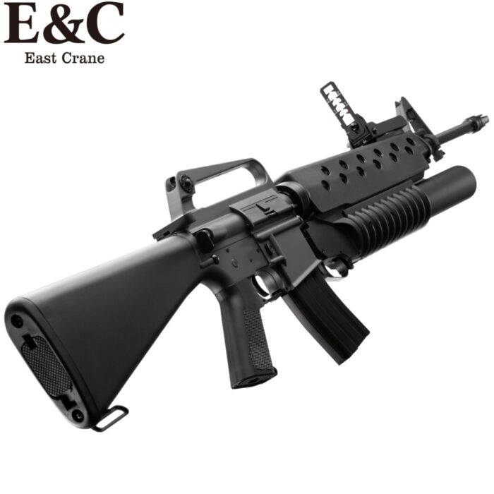 E&C Colt AR15 Gel Blaster with M203 Grenade Launcher (EC-703-Grey-Ultra) - Black/Grey