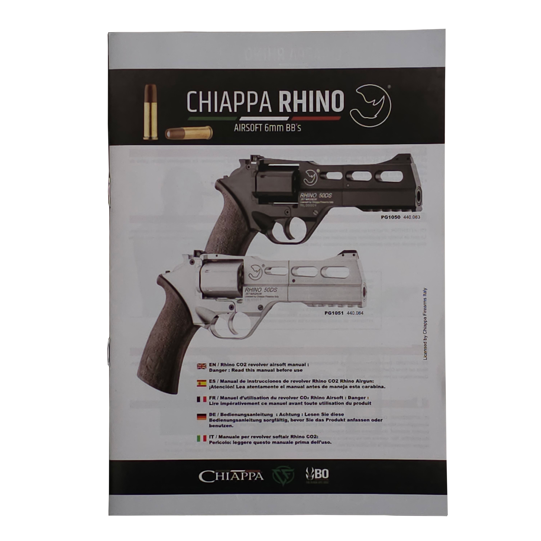 Chiappa Rhino 60DS Gel Blaster Revolver - Black - X-Force Tactical