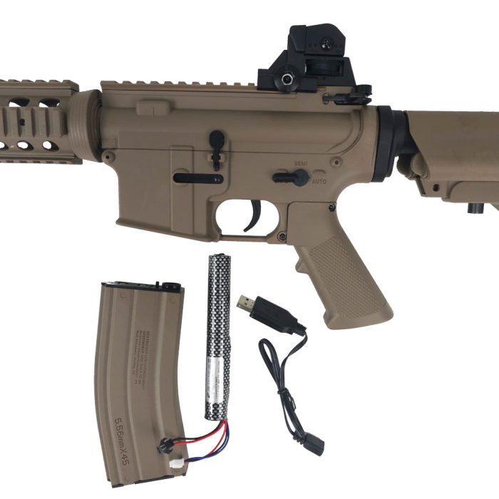 JM M4A1 Ver2 Gen8 AEG Gel Blaster Assault Rifle - Dark Earth