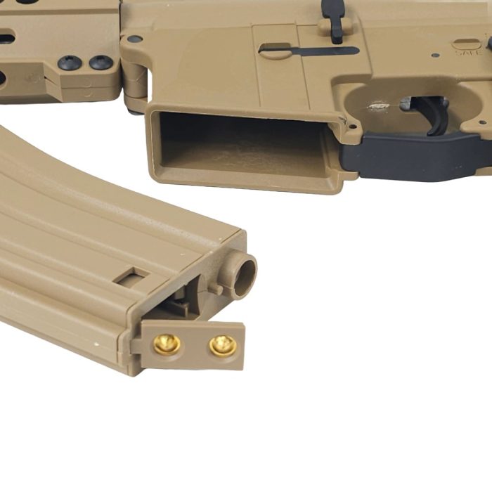 SUGE CQB TAN AR15 Gel Blaster with Metal Gearbox - SS Pistol Brace Stock