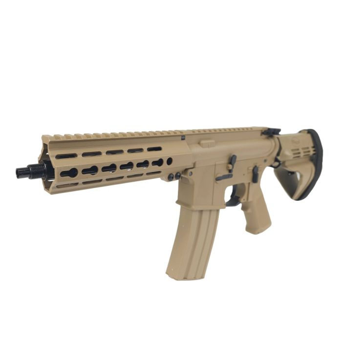 SUGE CQB TAN AR15 Gel Blaster with Metal Gearbox - SS Pistol Brace Stock