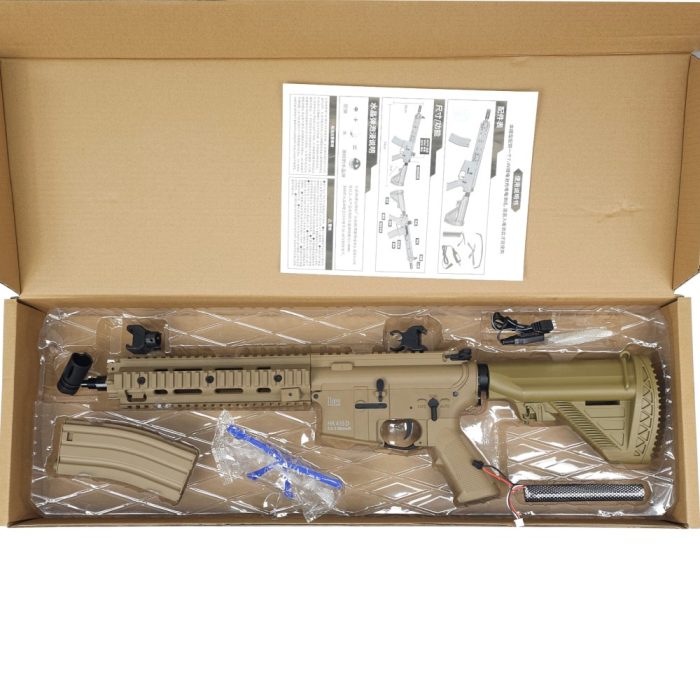 SUGE HK 416D Gel Blaster with Nylon Gearbox - Tan