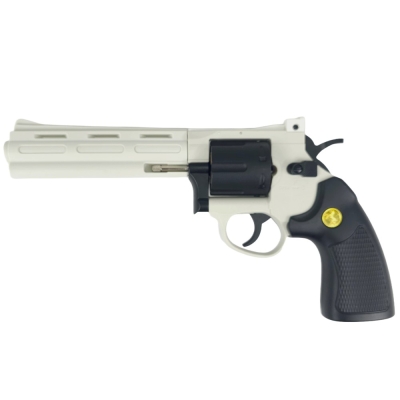 XL White 357 Python Gel Blaster Revolver – Long Barrel