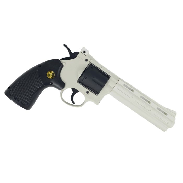 XL White 357 Python Gel Blaster Revolver - Long Barrel