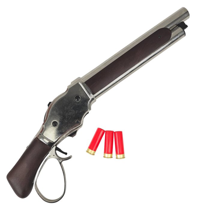 GE 1887 Winchester Shell Ejecting Green Gas Shotgun Gel Blaster - Silver