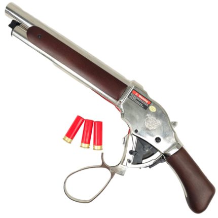 GE 1887 Winchester Shell Ejecting Green Gas Shotgun Gel Blaster - Silver