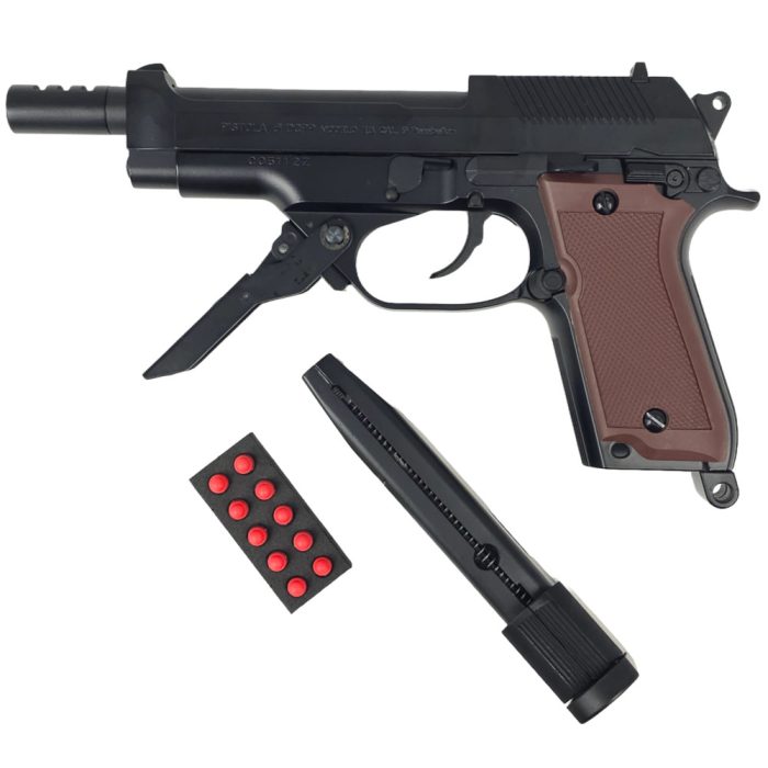 KELe Beretta 93R Manual Springer Gel Blaster Pistol - Black