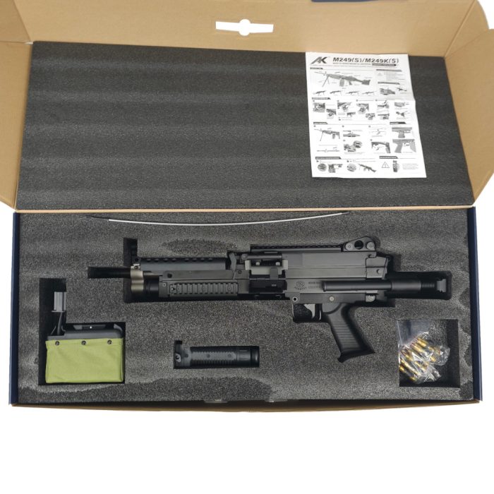 A&K M249P Paratrooper Light Machine Gun - Gel Blaster (Fully licensed FN Herstal Replica)