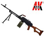 A&K PKM PK Squad LMG Gel Blaster with real Wood furniture