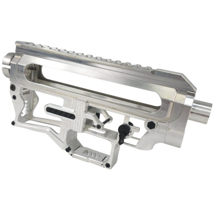 Aztech Chimera 2 Skeletonised CNC M4 Gel Blaster Receiver - Silver