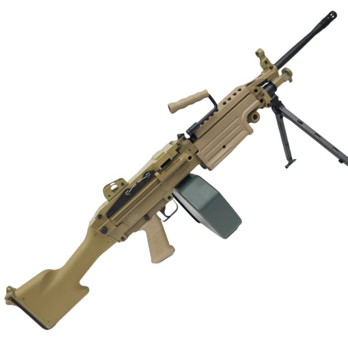 A&K M249-MK2 Light Machine Gun Gel Blaster FDE - Flat Dark Earth (Tan)