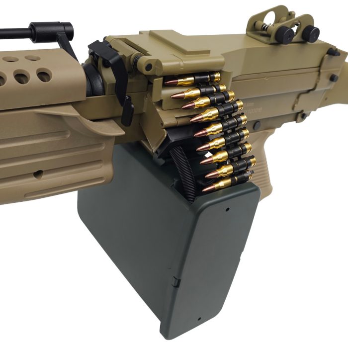 A&K M249-MK2 Light Machine Gun Gel Blaster FDE - Flat Dark Earth (Tan)