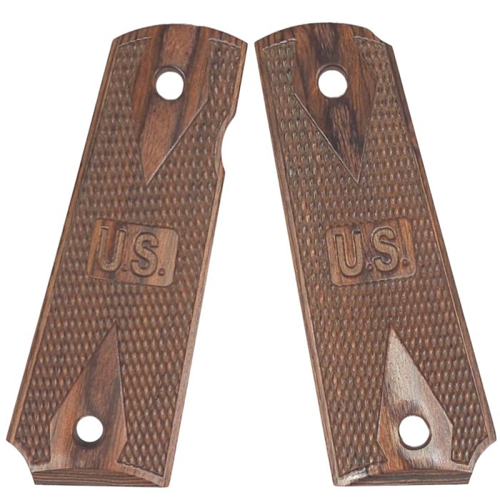 Colt 1911 "U.S." Engraved Laminated Wood Pistol Grips